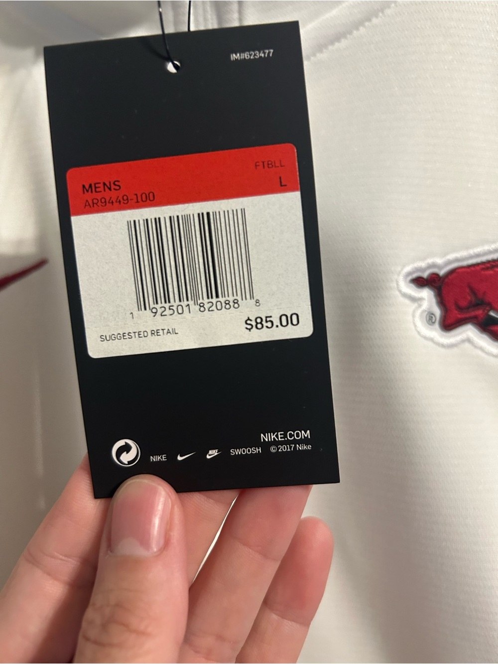 Nike Arkansas Razorbacks Zip-Up Long Sleeve Shirt - Picture 3 of 5
